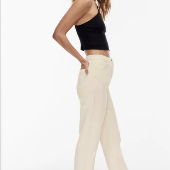 Aritzia Wilfred Free High Waist The Melina Pant Twill Stretch Size 6 Gray/Purple - Picture 6 of 14